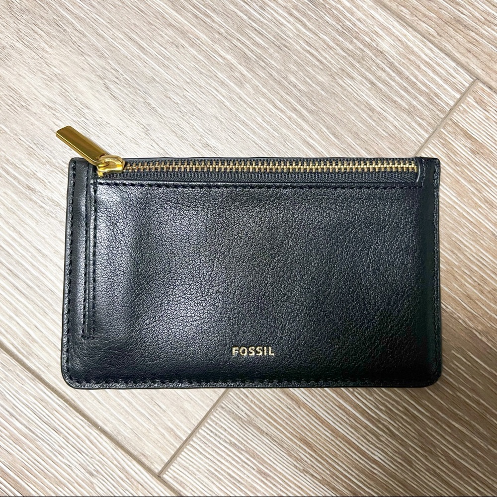 Fossil Logan Card Case/Holder Black